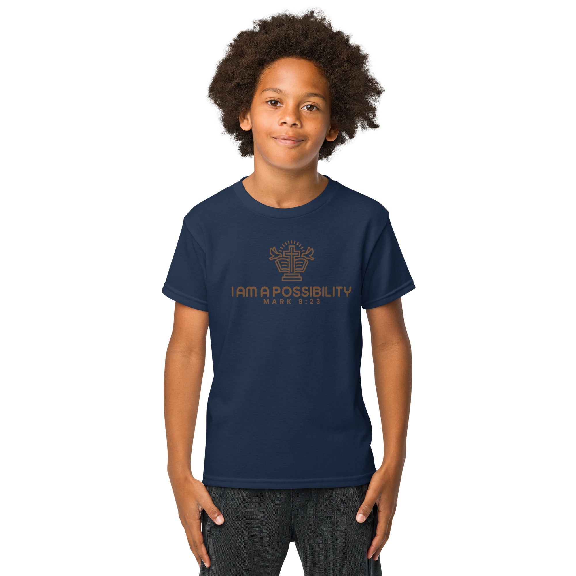 Youth Cotton Blend Moisture - Wicking T-Shirt - His World For Us