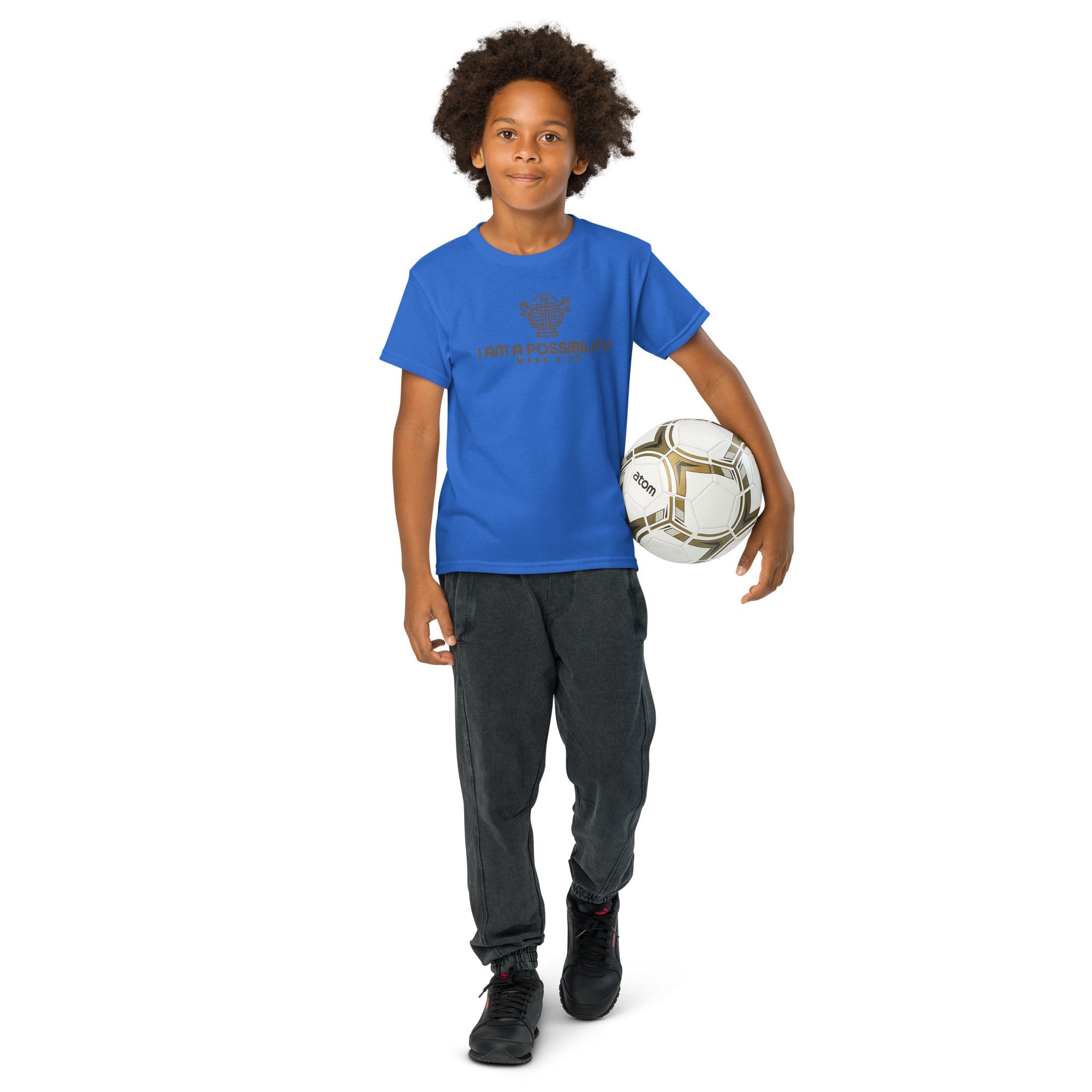 Youth Cotton Blend Moisture - Wicking T-Shirt - His World For Us