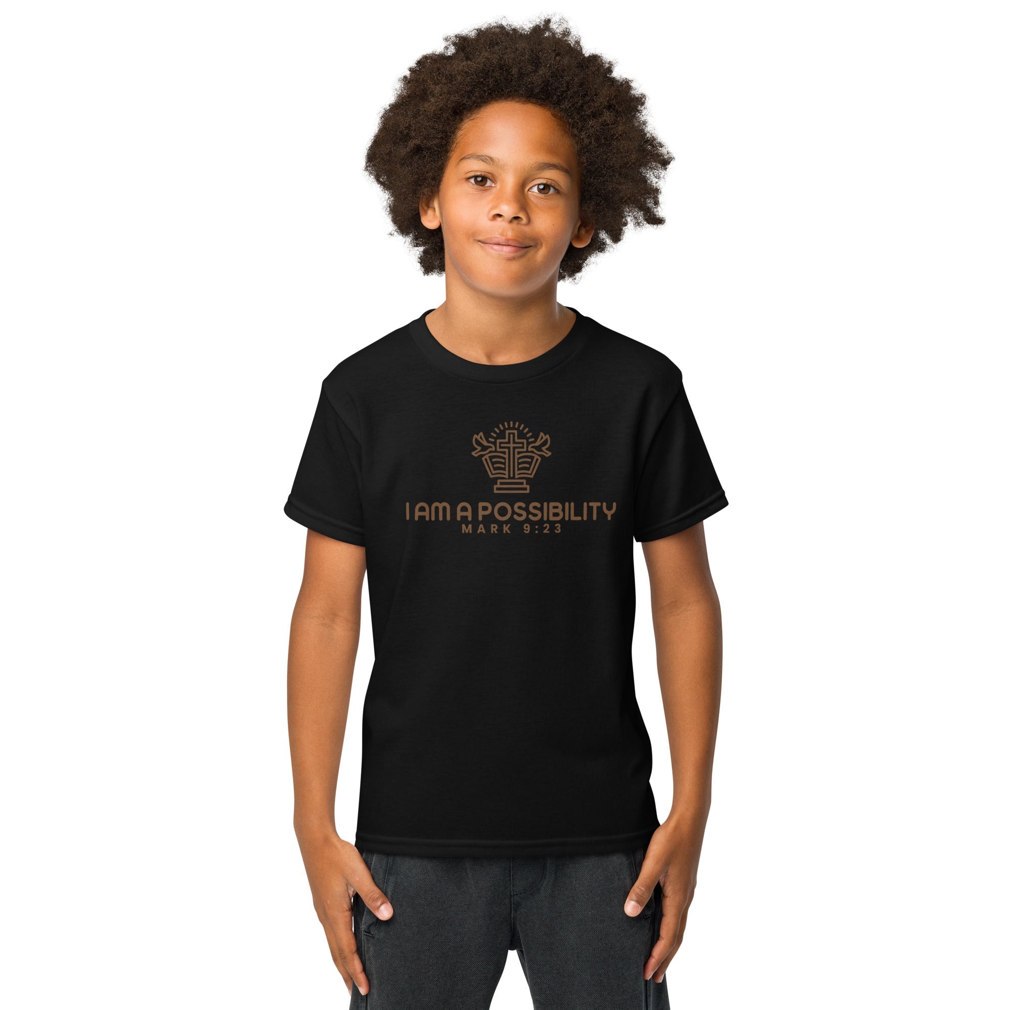 Youth Cotton Blend Moisture - Wicking T-Shirt - His World For Us