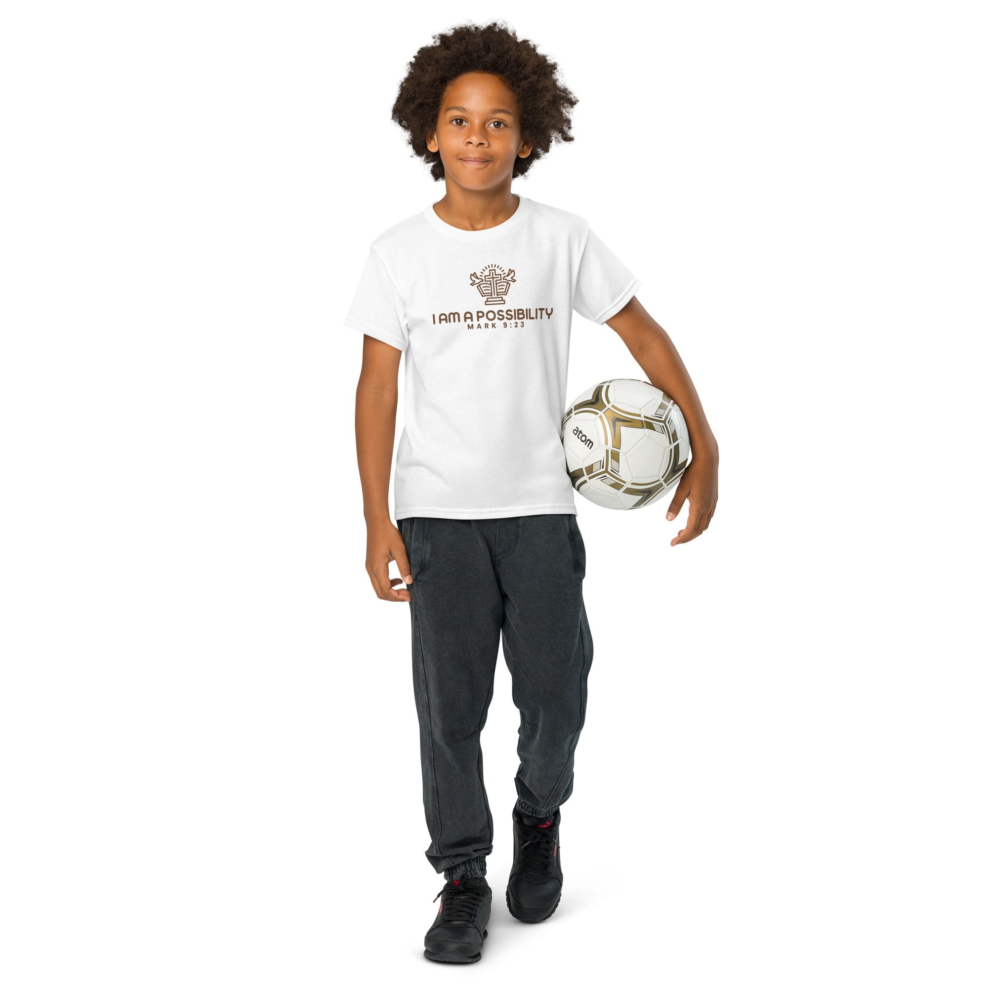 Youth Cotton Blend Moisture - Wicking T-Shirt - His World For Us