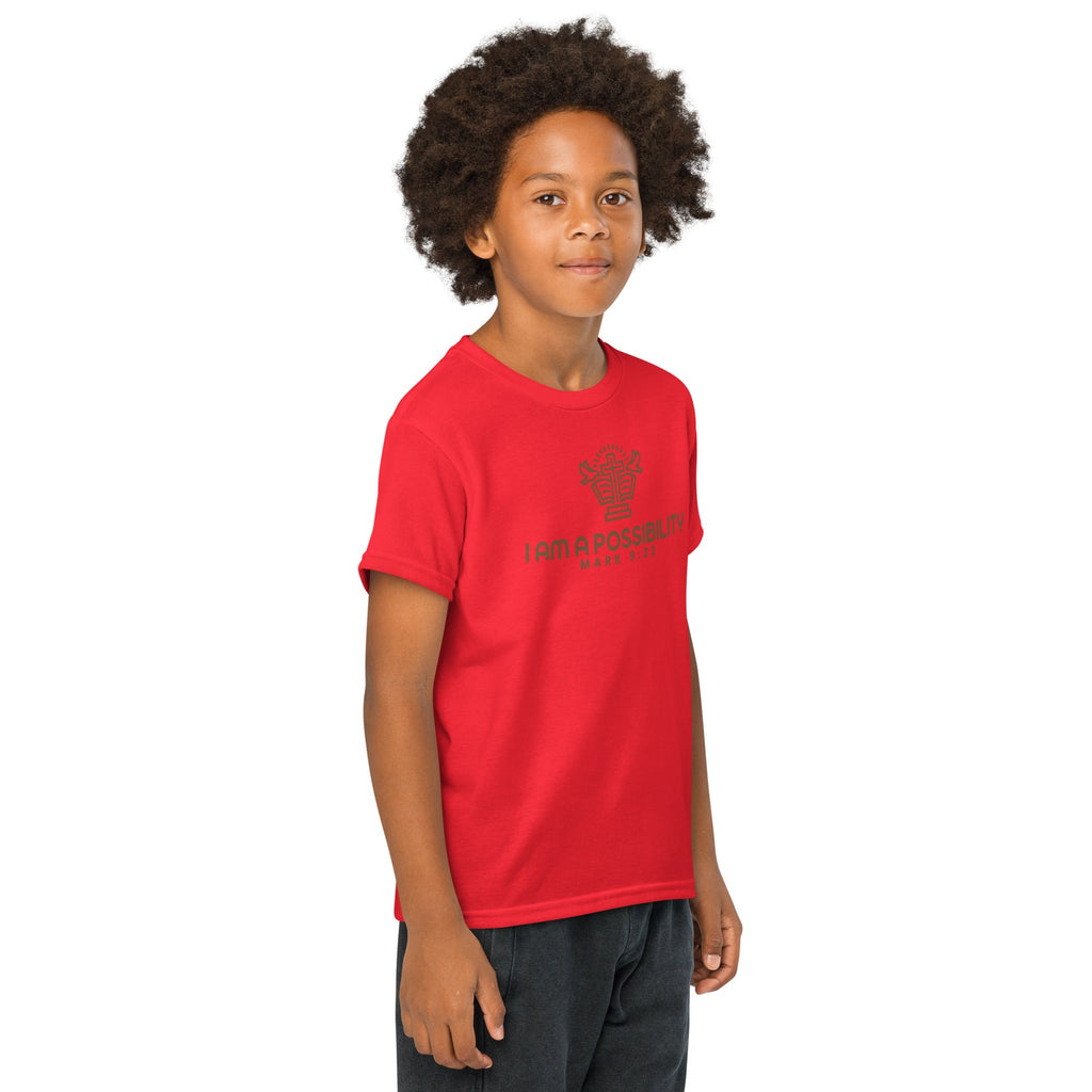 Youth Cotton Blend Moisture - Wicking T-Shirt - His World For Us