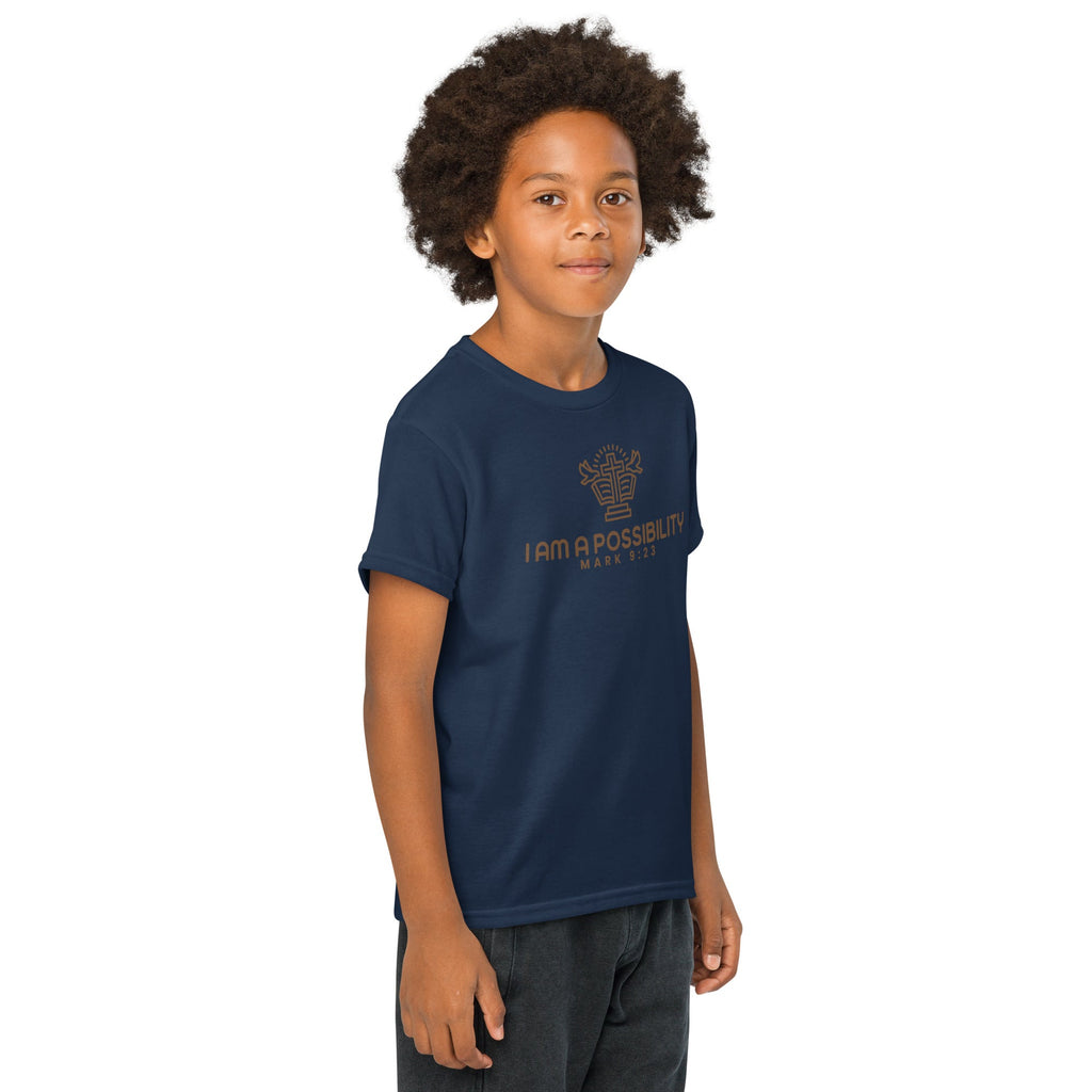 Youth Cotton Blend Moisture - Wicking T-Shirt - His World For Us
