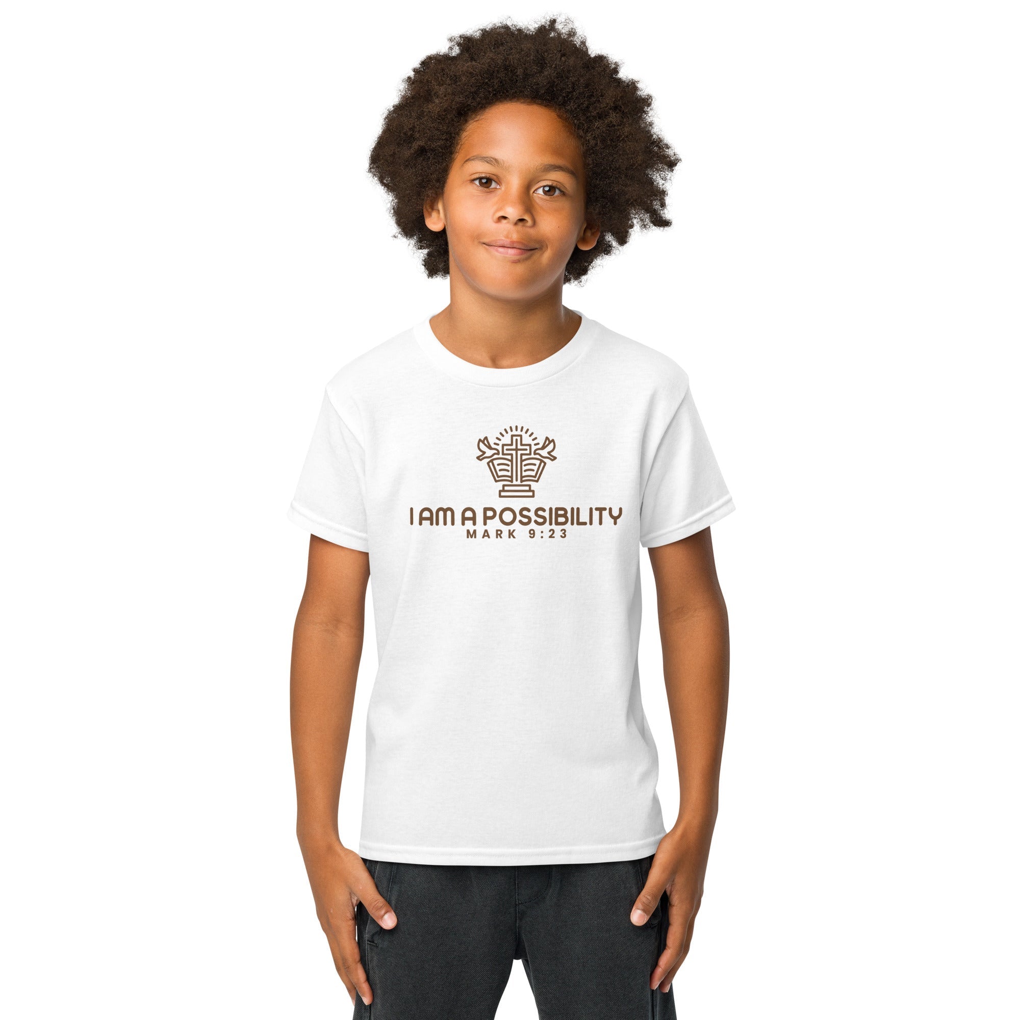 Youth Cotton Blend Moisture - Wicking T-Shirt - His World For Us