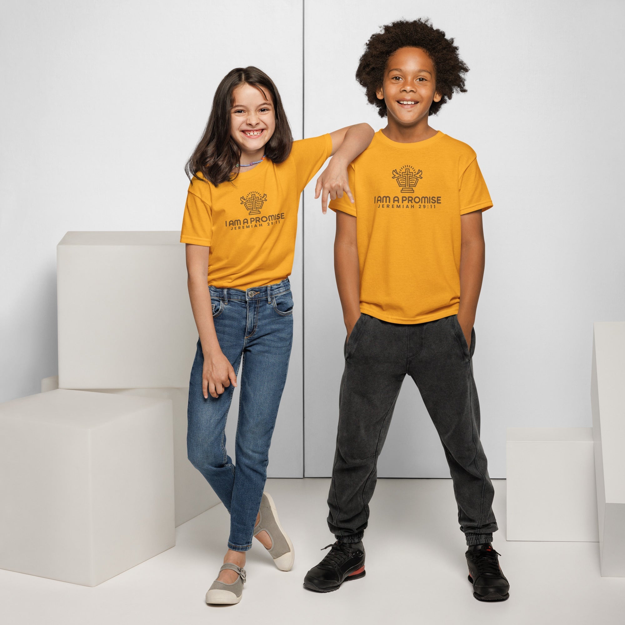 Youth Cotton Blend Moisture - Wicking T-Shirt - His World For Us