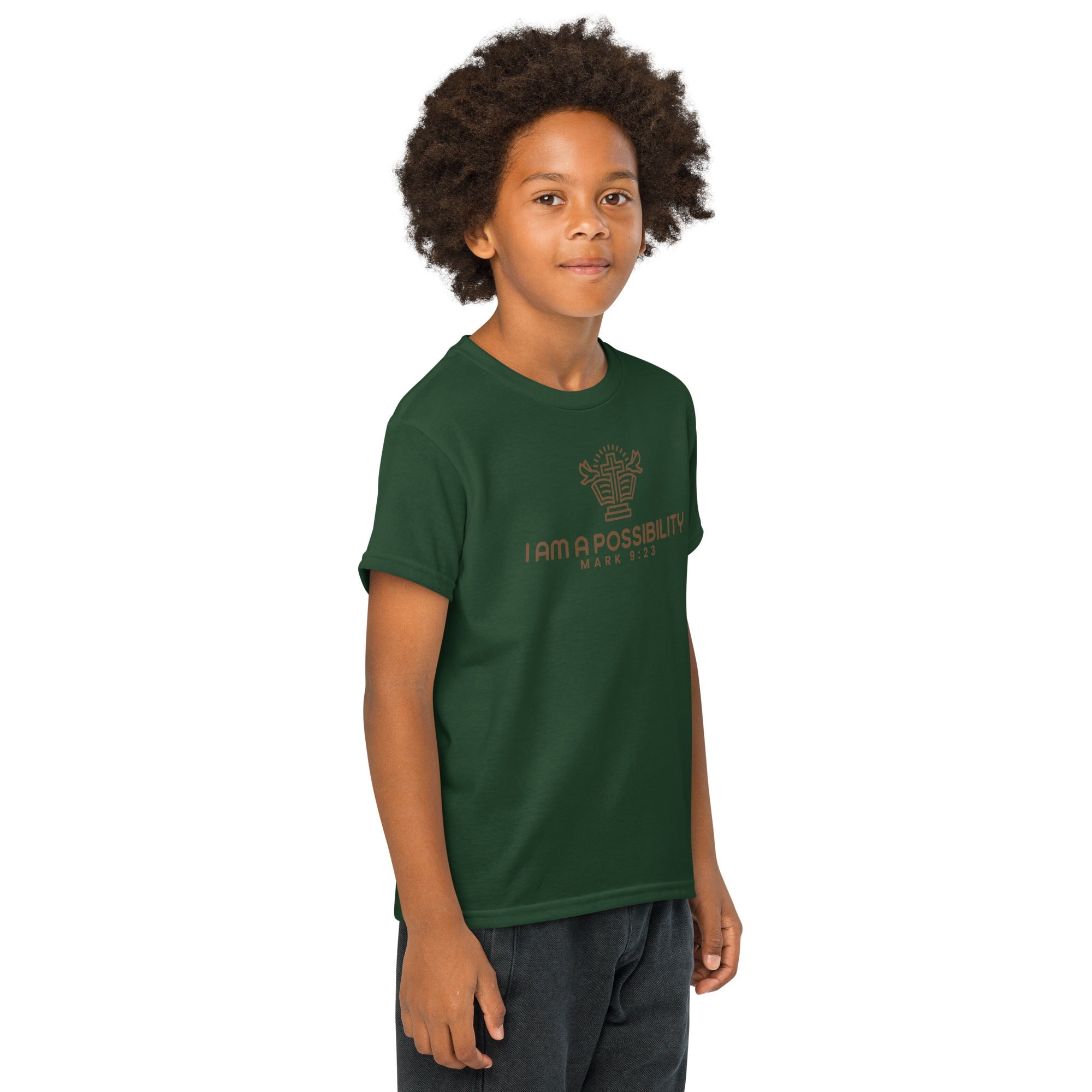 Youth Cotton Blend Moisture - Wicking T-Shirt - His World For Us