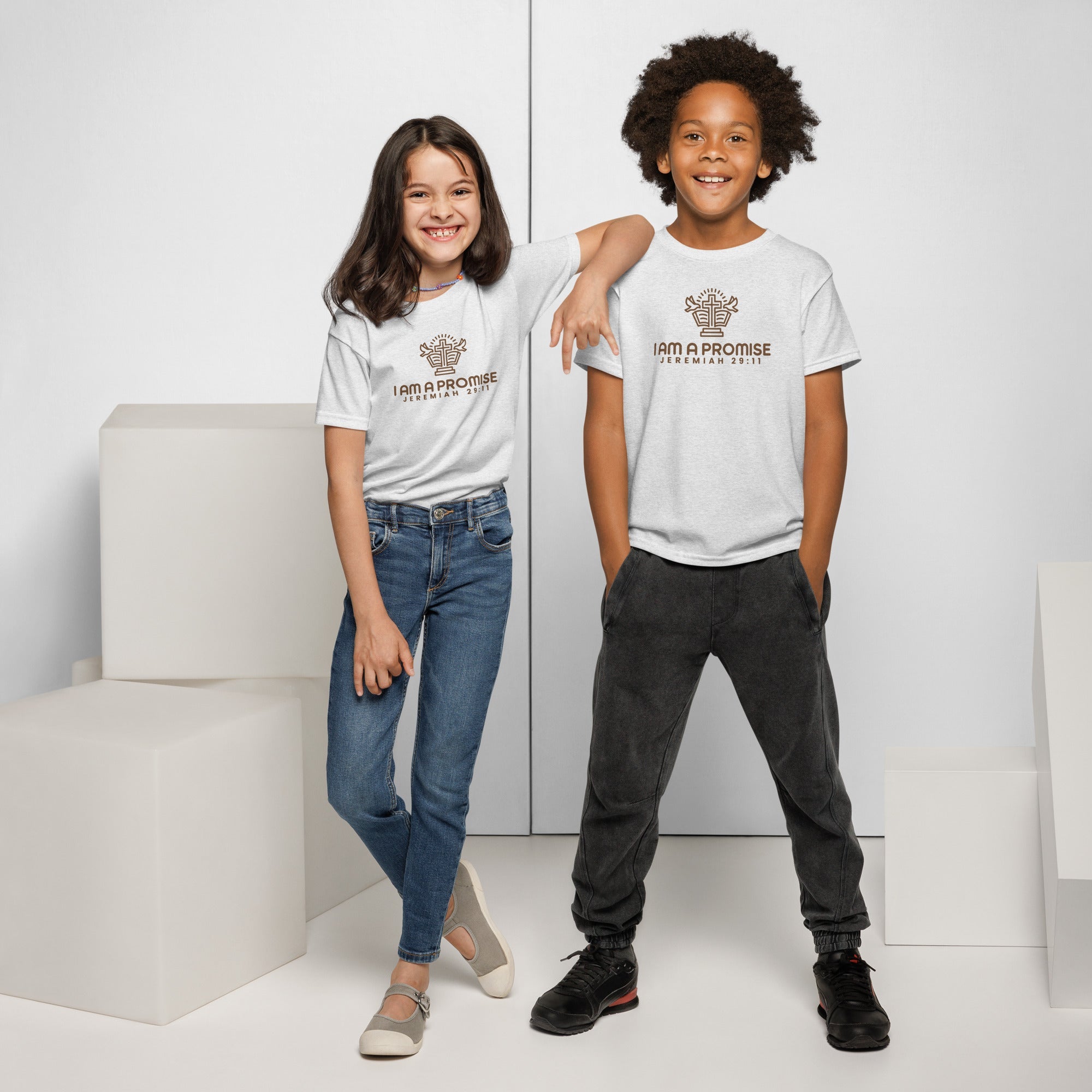Youth Cotton Blend Moisture - Wicking T-Shirt - His World For Us