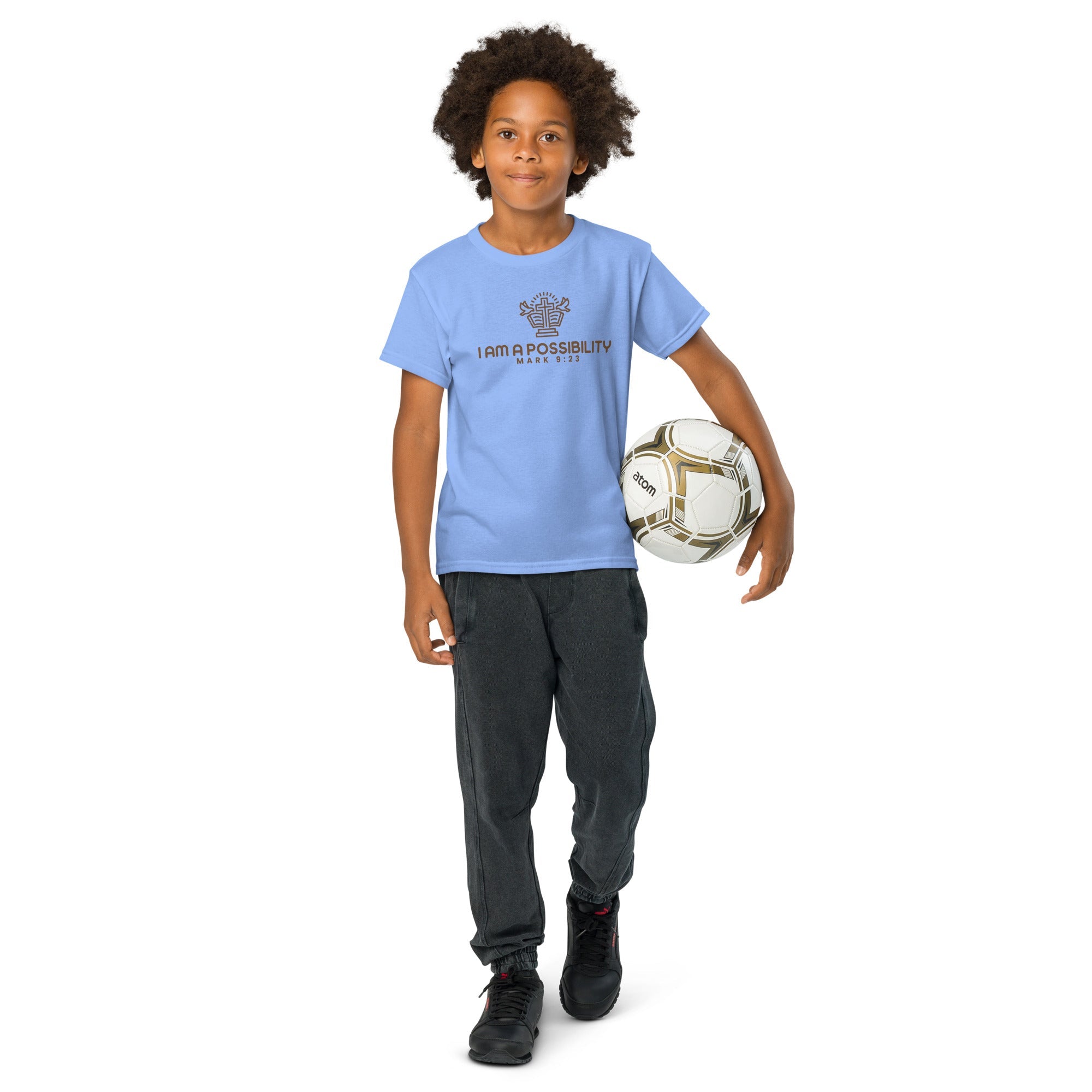 Youth Cotton Blend Moisture - Wicking T-Shirt - His World For Us