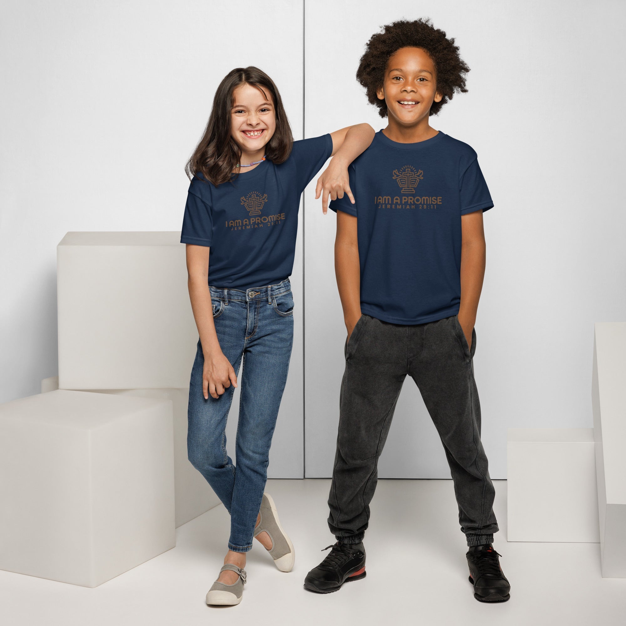 Youth Cotton Blend Moisture - Wicking T-Shirt - His World For Us