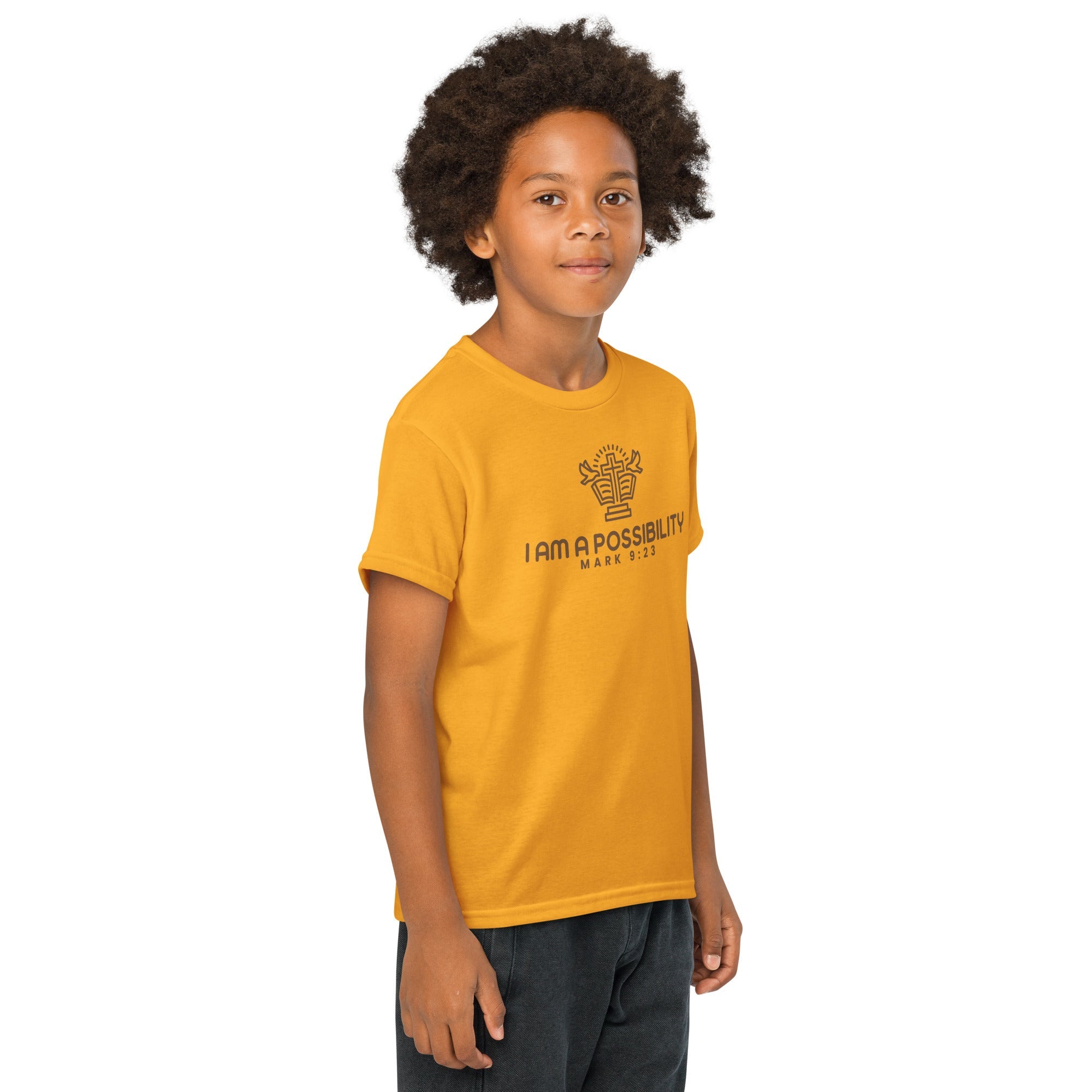 Youth Cotton Blend Moisture - Wicking T-Shirt - His World For Us