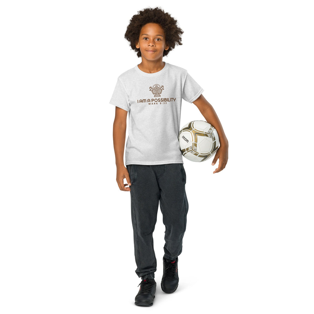 Youth Cotton Blend Moisture - Wicking T-Shirt - His World For Us