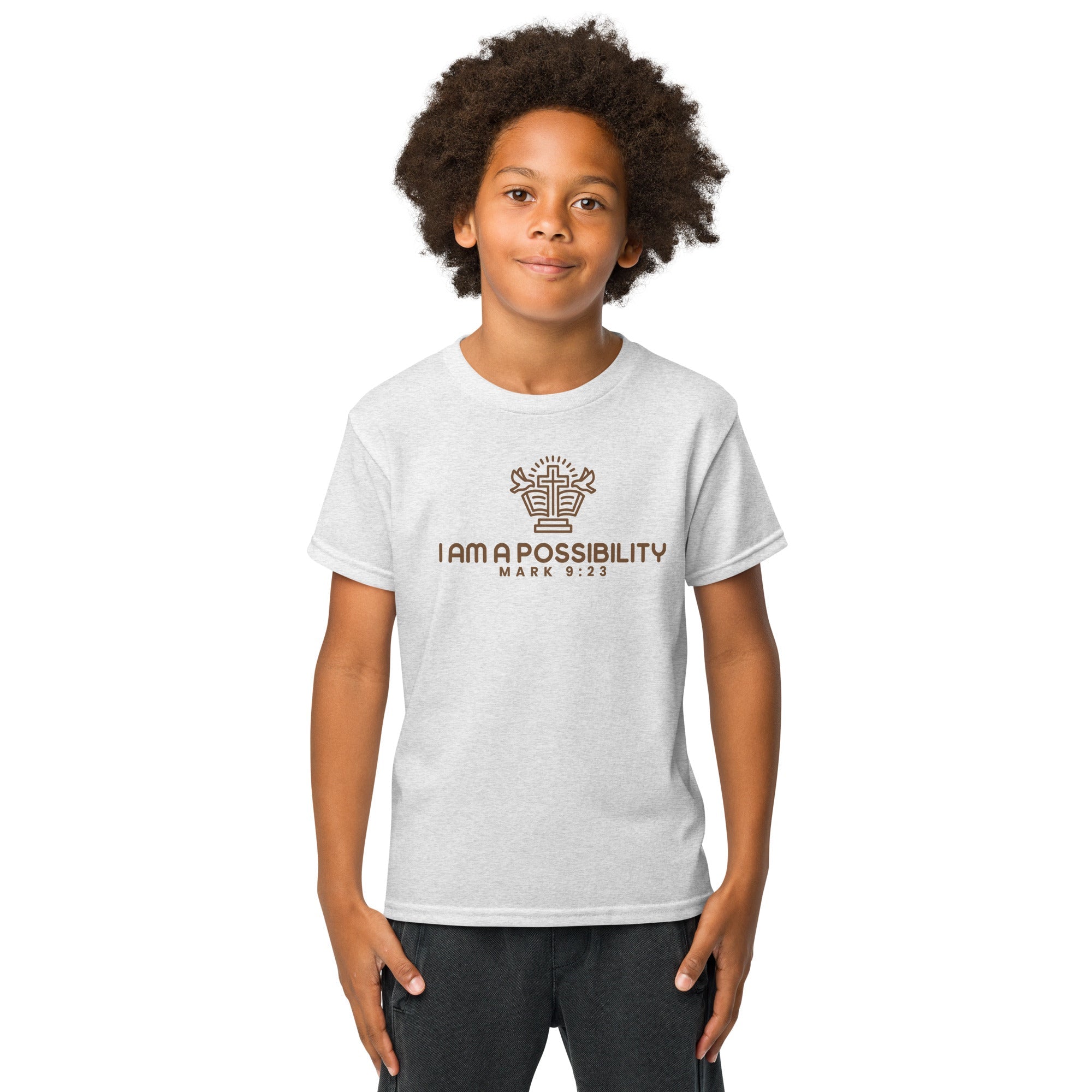 Youth Cotton Blend Moisture - Wicking T-Shirt - His World For Us