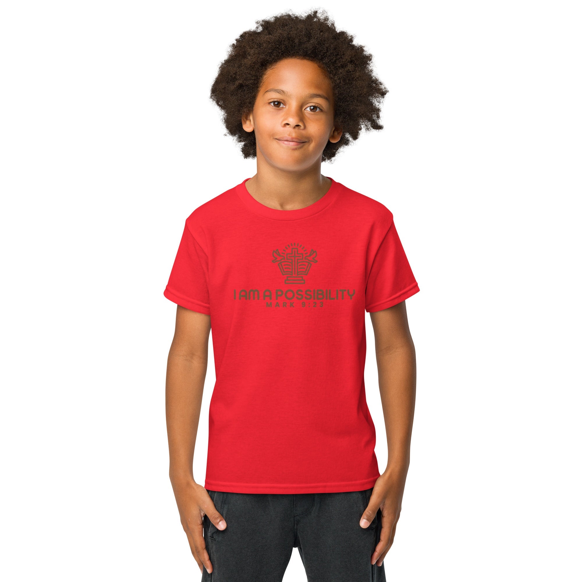 Youth Cotton Blend Moisture - Wicking T-Shirt - His World For Us