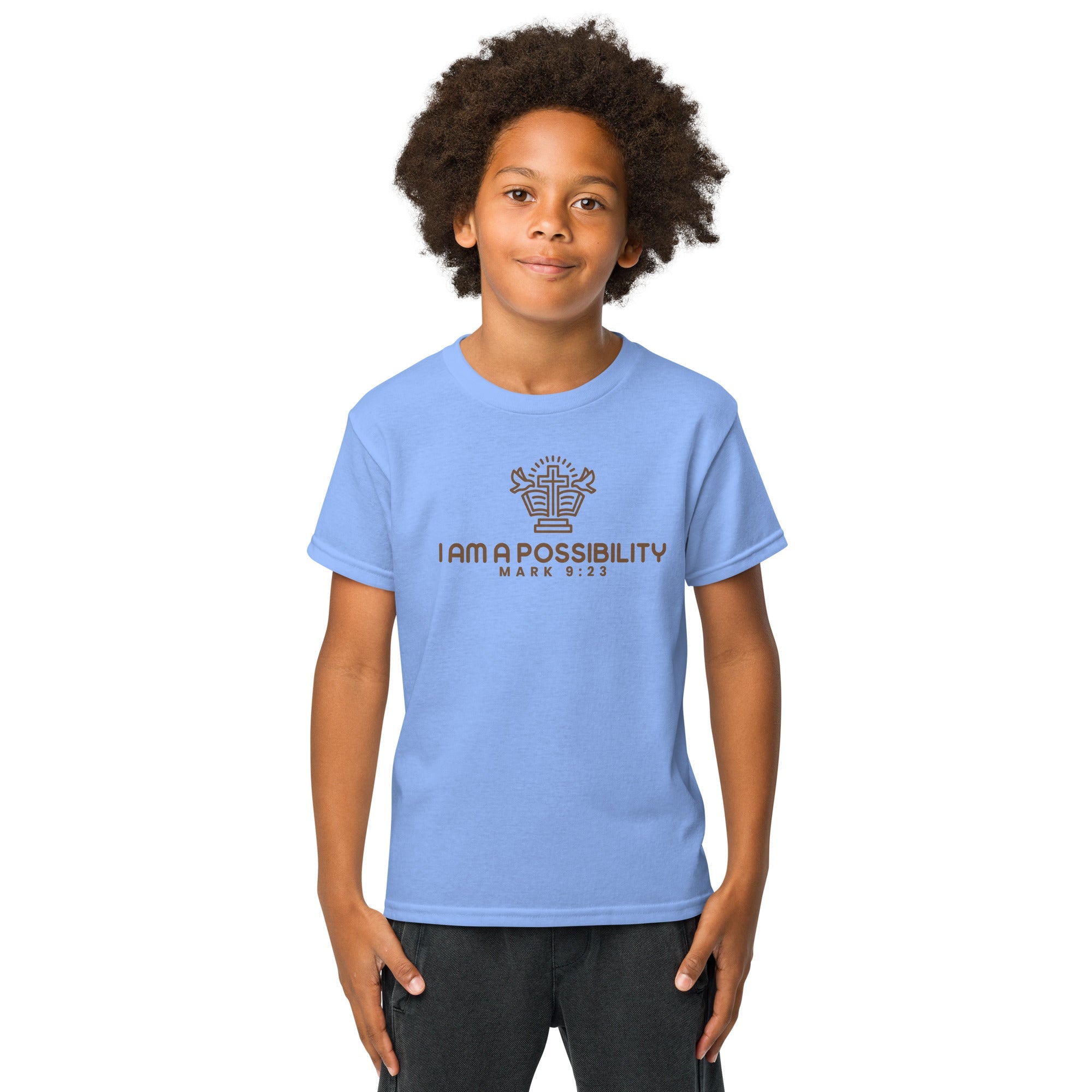 Youth Cotton Blend Moisture - Wicking T-Shirt - His World For Us
