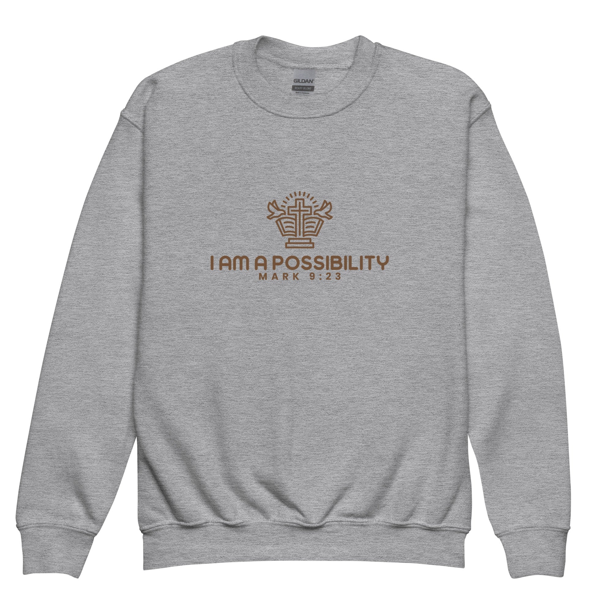 Youth crewneck sweatshirt - His World For Us