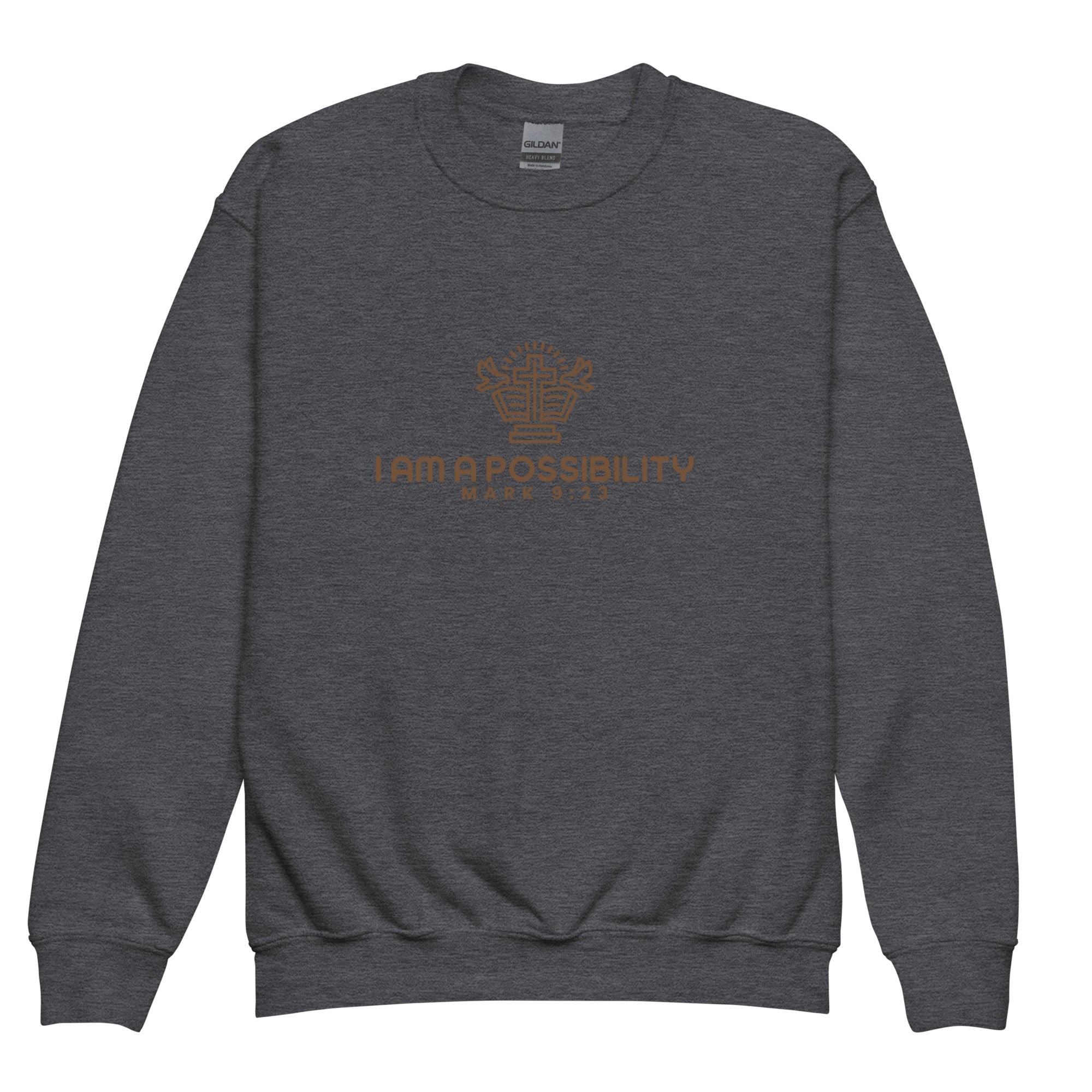 Youth crewneck sweatshirt - His World For Us
