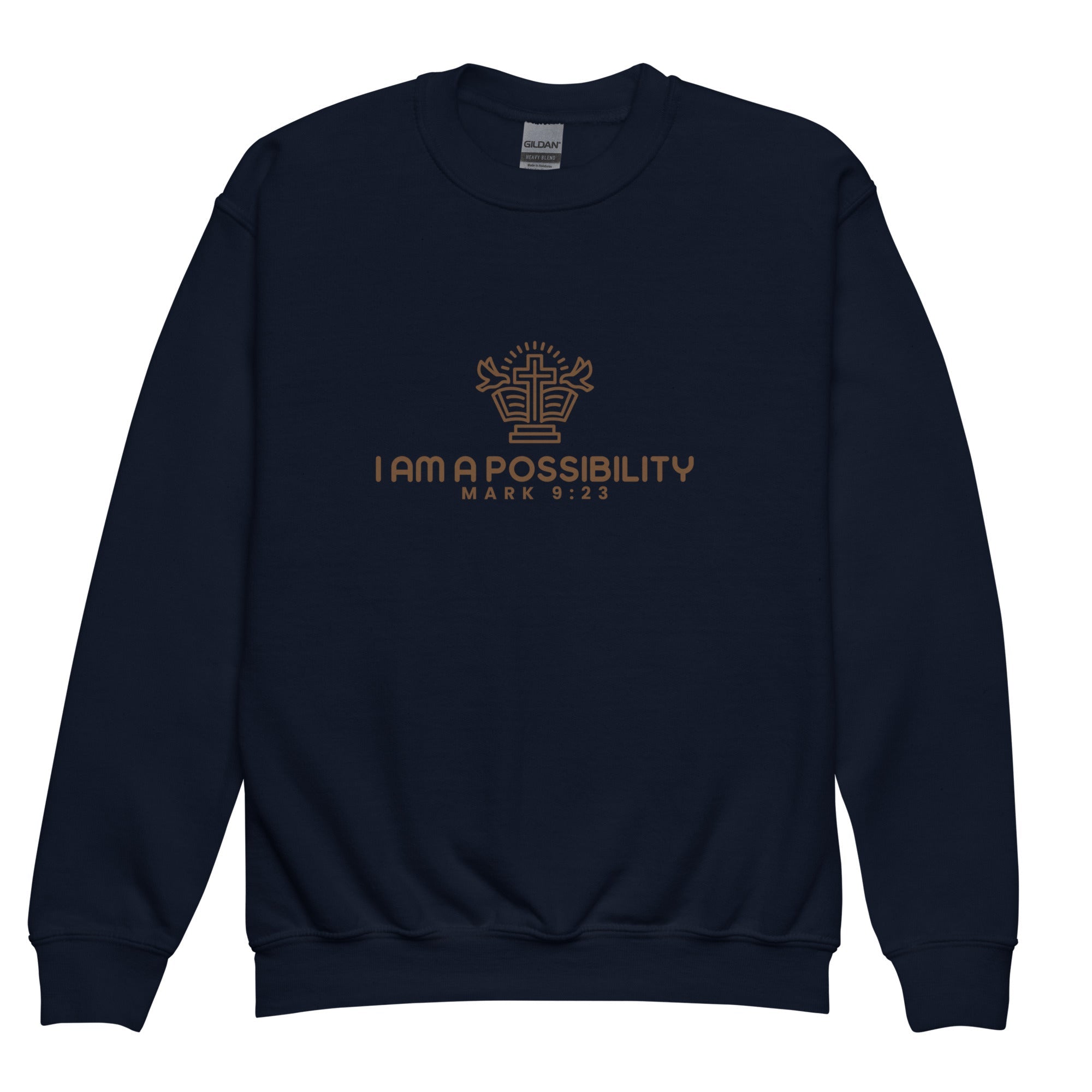 Youth crewneck sweatshirt - His World For Us