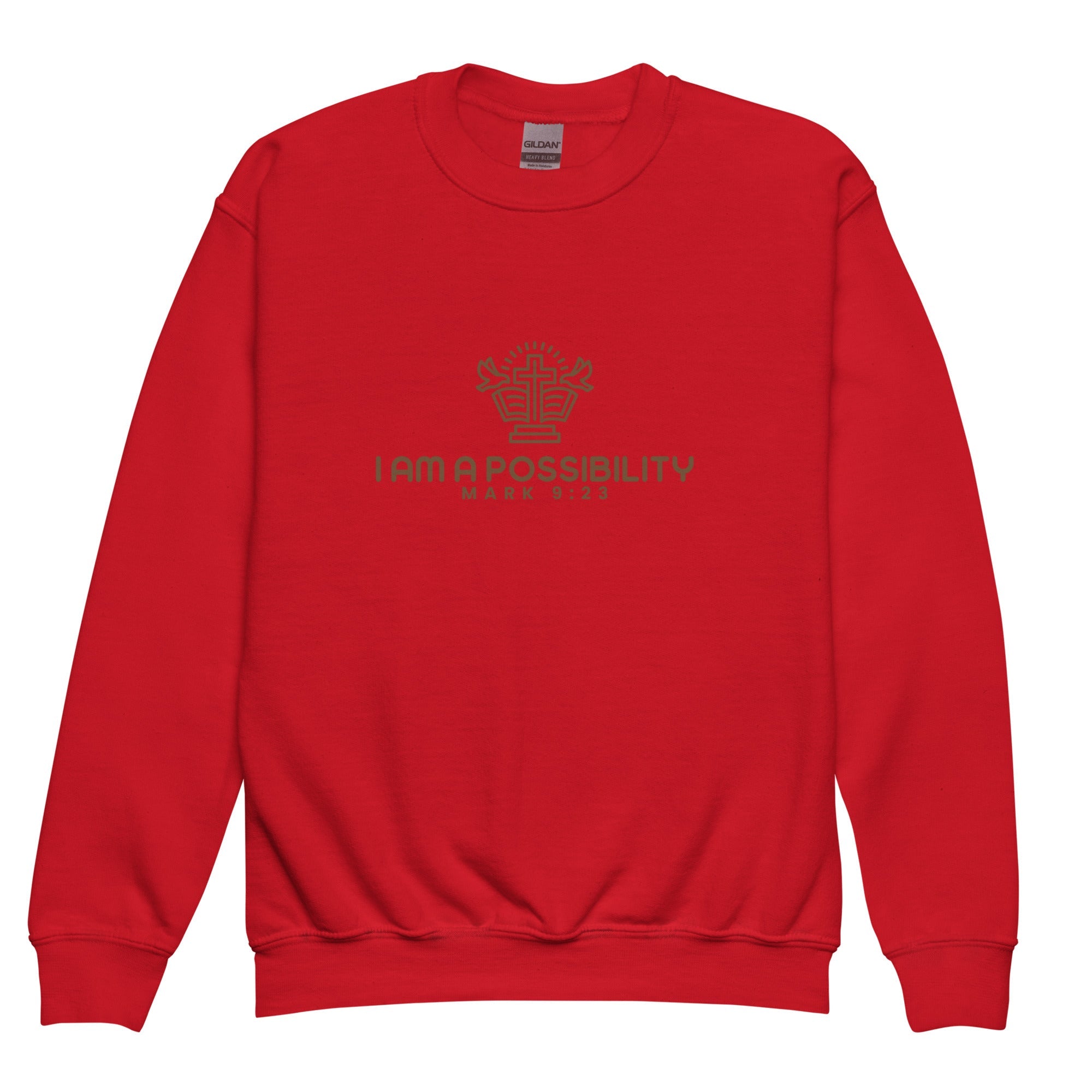 Youth crewneck sweatshirt - His World For Us