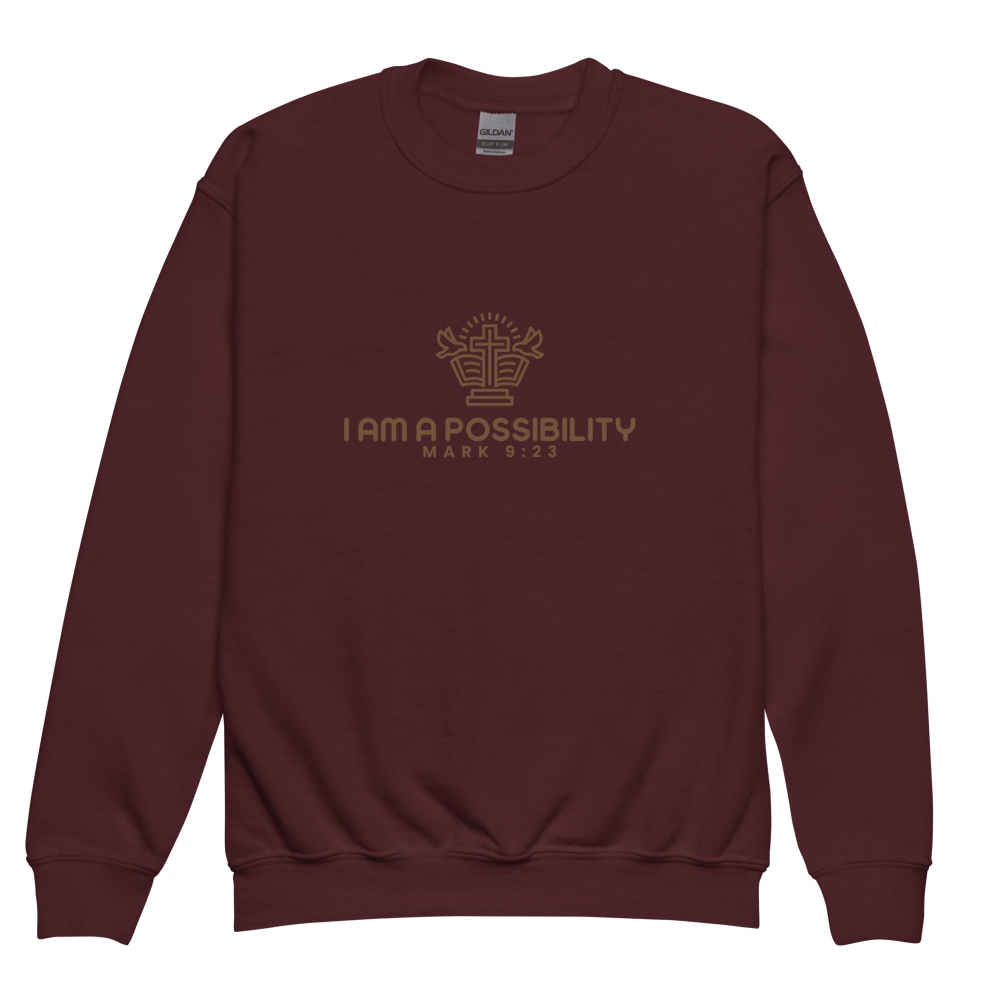 Youth crewneck sweatshirt - His World For Us